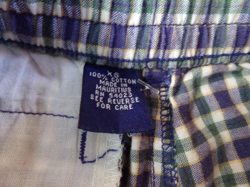 GAP Y2K Purple Plaid Shorts 4-5 Boys Golf Pleated Check Colorful Green Vtg XS - Picture 7 of 8
