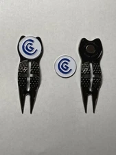 Crosshairs Divot Tool & Cleveland Golf 1" Coin Style Golf Marker - A Beauty!