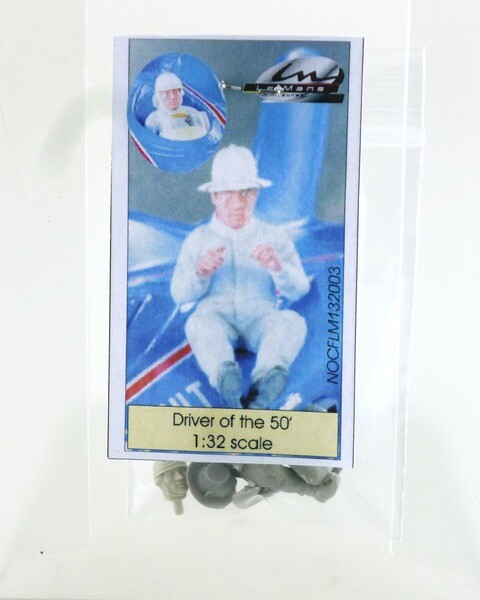 Миниатюры Ле-Мана 1950-х годов, сидящий водитель автомобиля с прорезью 1/32, Фигурка из смолы FLM132003M