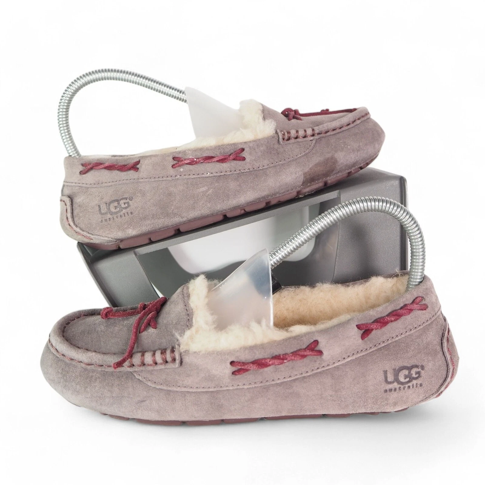 UGG Australia Brett mocassino pantofole foderate in camoscio 1005531 donna 7
