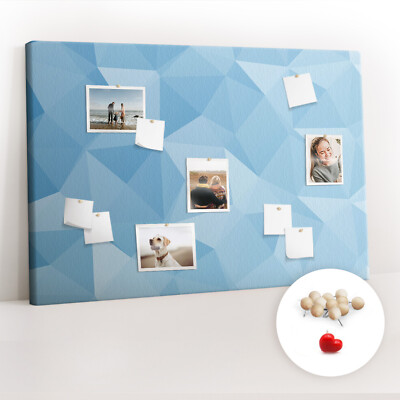 Pinnwand Korkboard 3 Typen Pinnadeln zur Auswahl 120x80 cm Dreiecke abstrakt