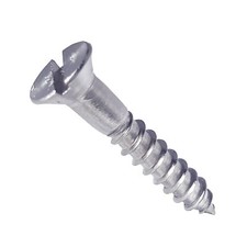 #4 x 3/8" Stainless Steel Wood Screws Flat Head Slotted Countersunk Qty 50