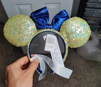 Disney- Gold Shimmer Blue WDW 50th EARidescent Minnie Mouse  display picture 3