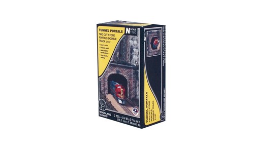 Woodland Scenics 1157 N Scale Cut Stone Double Tunnel Portal 2pcs - New | Zustand: New