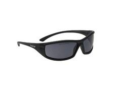 Bolle Safety 40065 Solis, Safety Glasses, Anti-Scratch, Clear Lens, Black