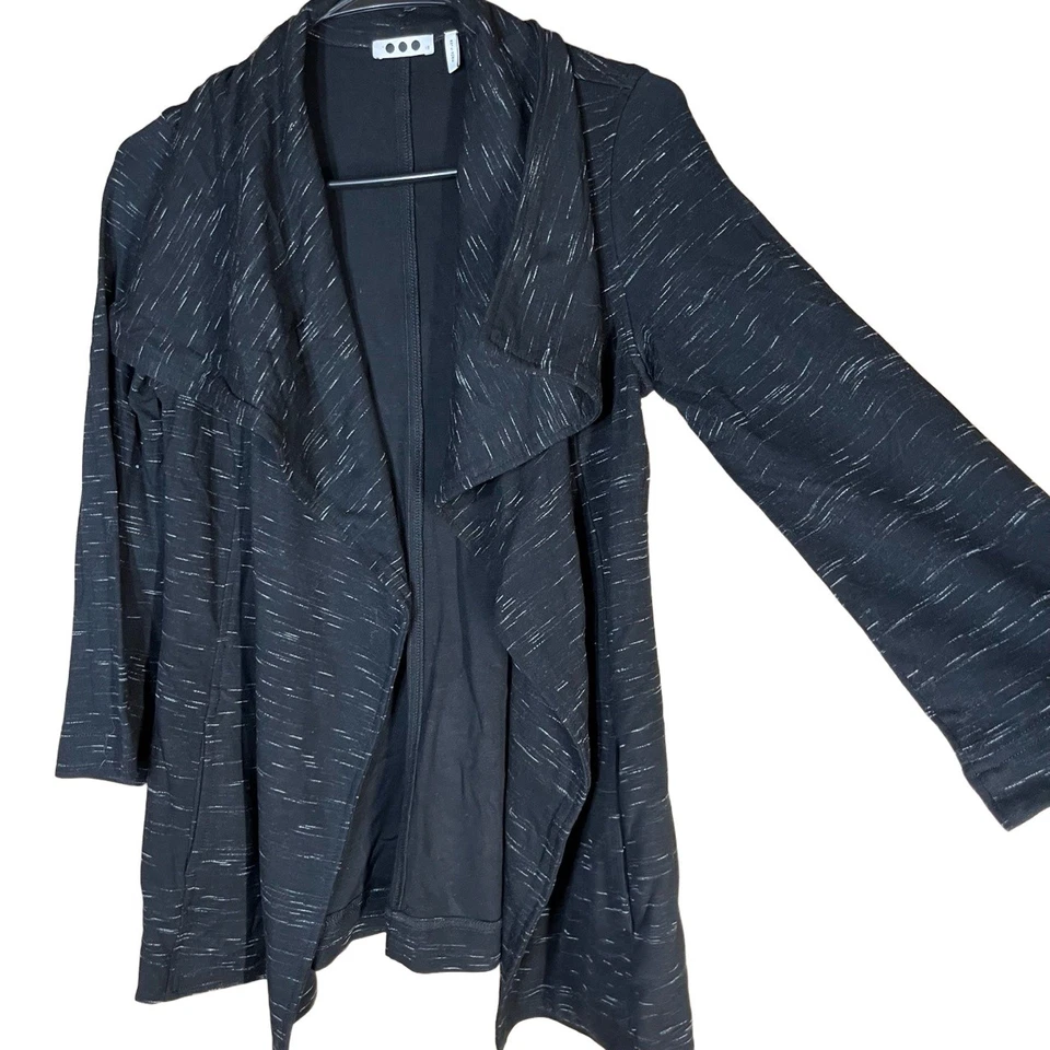 Three Dots Draped Long Sleeve Open Front Cardigan Extra Small - Image 2 of 4