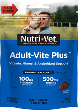 Nutri-Vet Adult-Vite plus Soft Chews for Dogs Formulated with Vitamins and Min