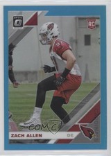 2019 Panini Donruss Optic Rookies Aqua Prizm 124/299 Zach Allen #150 wd9