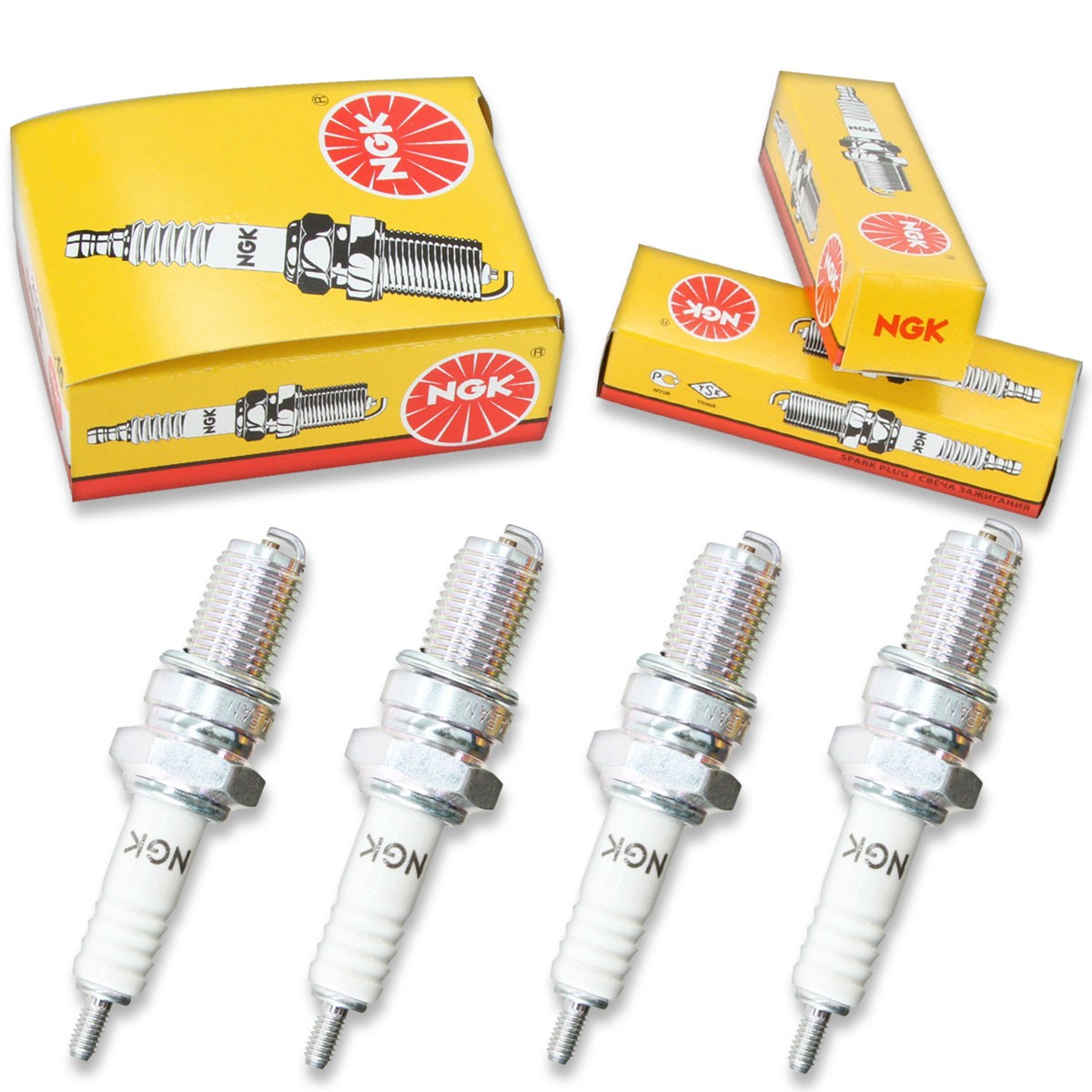4pcs 81-83 Suzuki GS650GL NGK Standard Spark Plugs 674cc 41ci Kit Set Engine na