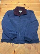 Vintage L.L. LL Bean Warm-Up Jacket Blue Red With Fleece Lining Size XL