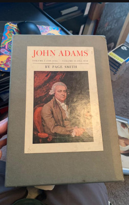 Boxed Set John Adams Volumes 1 and 2 by Page Smith hardcover books slipcase