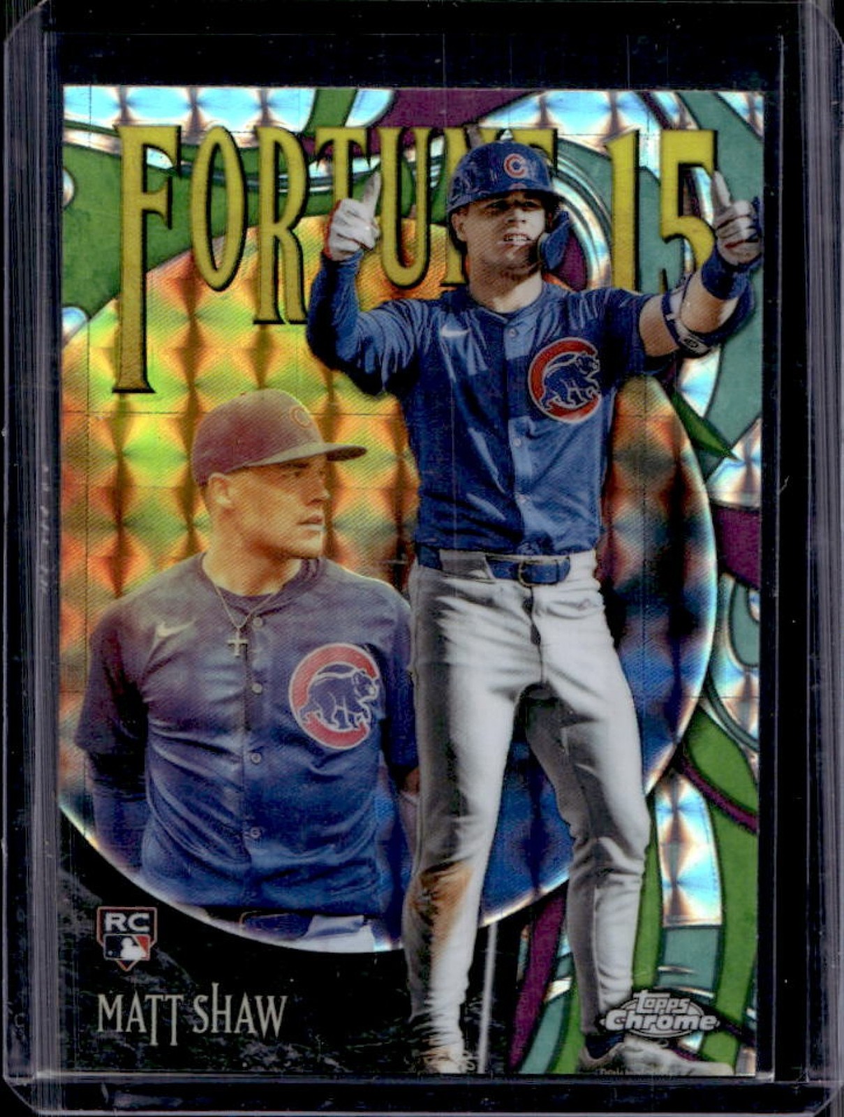 2025 Topps Chrome Update Matt Shaw Fortune 15 RC Geometric Refractor #F15-24