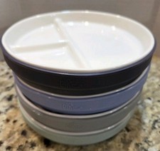 Elk and Friends Divided Plates 6.7  Set of 4 Silicone Suction Cup Sleeves Blue