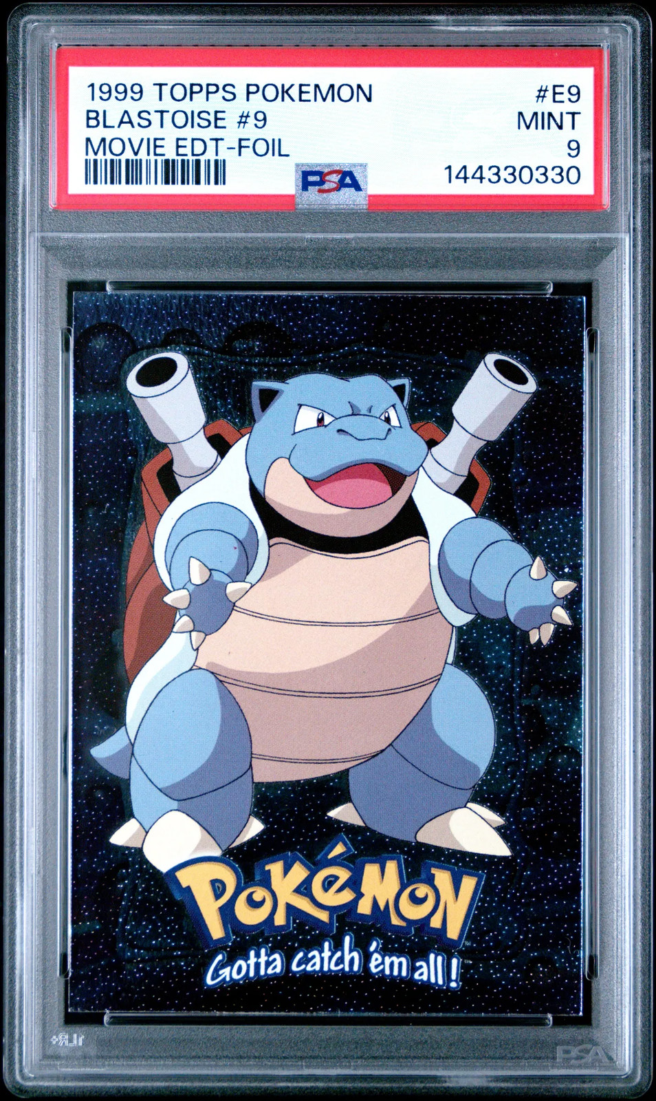 1999 Topps Pokemon The Movie Edition Blastoise #9 Foil #E9 PSA 9