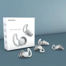 Noise Blocking Earplugs for Sleep & Snoring – Soft Silicone Reusable