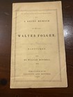 1855 Walter Folger Nantucket Memoir William Mitchell Rare Antique Pamphlet — photo 1
