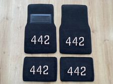 1985-1987 For Oldsmobile Cutlass 442 Velour Floor Mats Carpet Black Set Of4