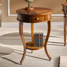 MOBILE TAVOLINO PORTA LAMPADA / PORTA VASI IN LEGNO CLASSICO NOCE ARTIGIANALE