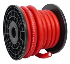 R0G20RED 0 Gauge 20 Ft Car Amp Power/Ground Wire, Cool Cable Tech, 20 Foot Red
