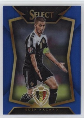 2015 Panini Select Blue Prizm /299 Eden Hazard (Ball Back Photo Variation) 5r6