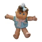 VTG 2004 CABBAGE PATCH KIDS BLUE PINK DRESS BOW XAVIER ROBERTS SOFT DOLL 17IN