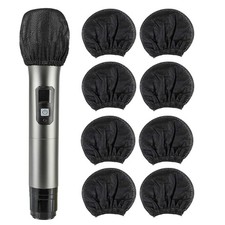 200 Pcs Disposable Microphone Cover Non-Woven Handheld Microphone Windscreen Pro