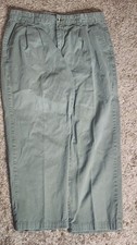 Duck Head Vintage Pleat Front Chino Pants 38x28 Sage Green 100 Cotton