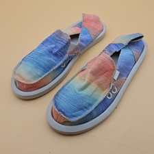 Sanuk Donna Shave Ice Loafer Slip On Women's Size 7 Rainbow Beach Shoes EUC