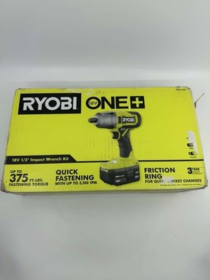 Ryobi ONE+ 18V 1/2'' Impact Wrench Kit PCL265K1   4.0 Ah Battery & Charger   New