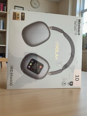 AKZ Max600 Wireless Bluetooth Over-Ear Headphones HiFi Sound w/ Display NEW