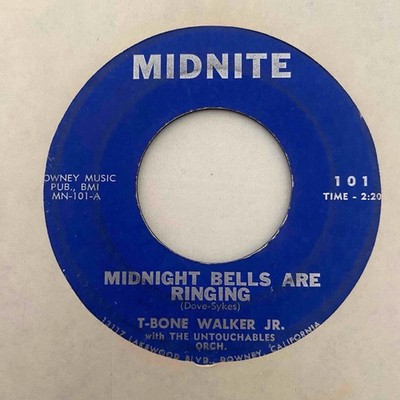 Spooky Blues R&B 45 T-BONE WALKER JR. Midnight Bells Are Ringing/Empty Feeling