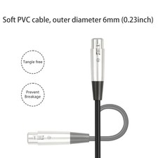 1/4 Male to XLRs Female Unbalanced Microphones Cable 10m/5m/300cm/1m Cord