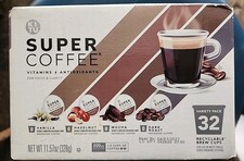 SUPER COFFEE !! 10CT k-cups Positive Energy Brew Keto 32 Cups Variety Pack