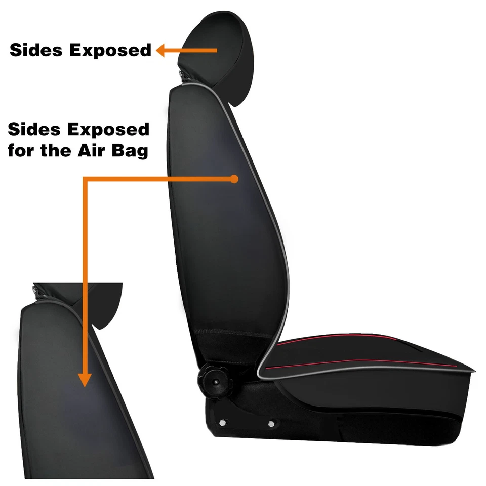 5 Seats For Honda Car Seat Covers Deluxe Leather Full Set Front Rear Protectors - Изображение 4 из 4