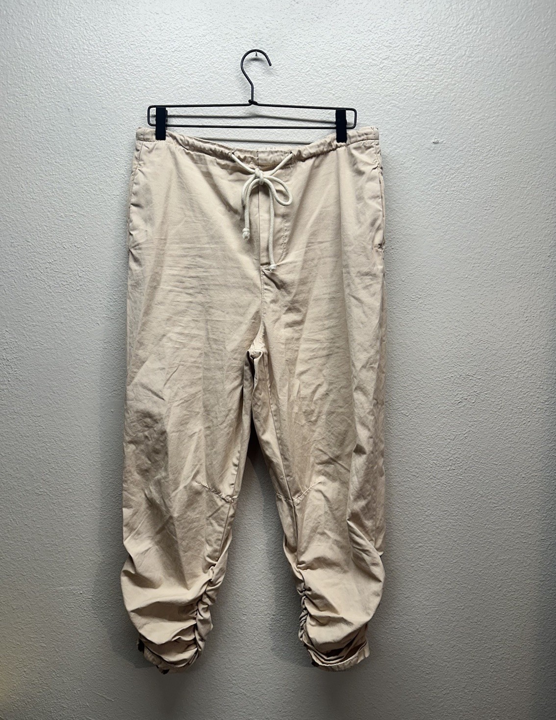 Free People Womens Tan Khaki Parachute Ruched Cotton Pants Size Small