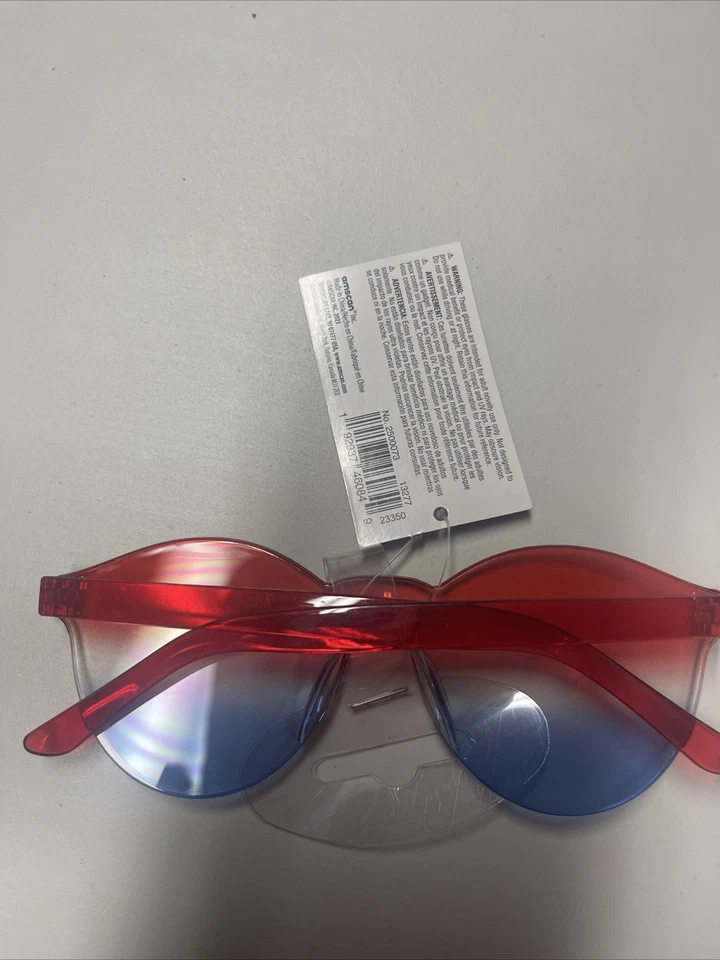 Frameless Ombre Glasses - Patriotic - 80's - Costume Accessory - Adult Teen - Image 2 of 2