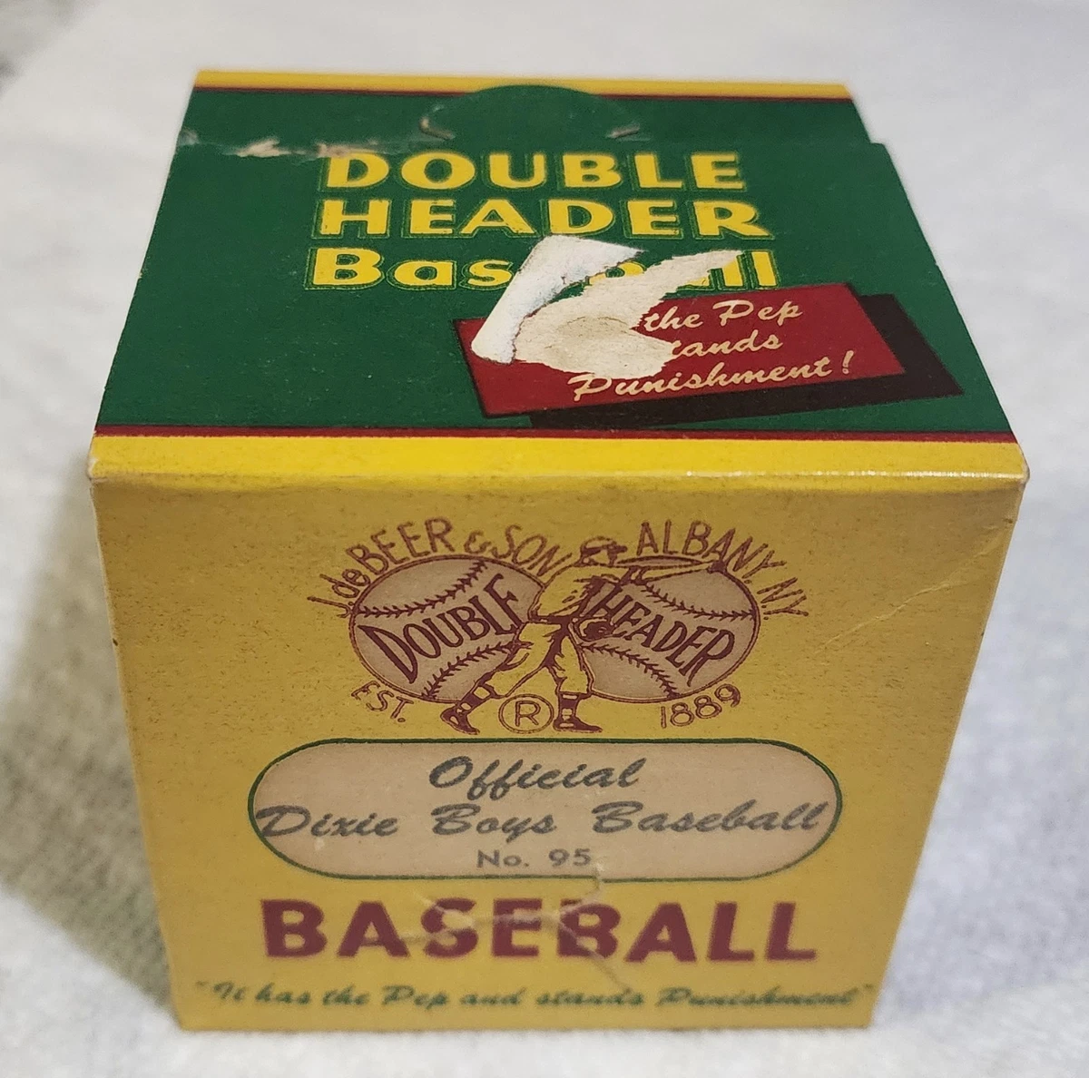 Softball Vintage DeBeer Balle De & Sons Officielle – 16 Points Dorés, Modèle F16-IRR De Bayser
