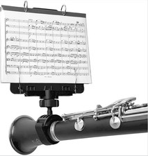 Adjustable Clarinet Marching Band Lyre Set w/ Flip Folder  Refill Pages