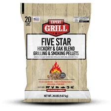 Hickory Oak Wood Pellets 20lb Five Star Blend Grilling Smoking Natural Flavor US