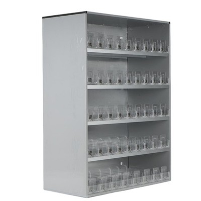 Silver Wall Showcase 44 Cigarette Pushers for 360 Normal + 80 Dilated Cigarette