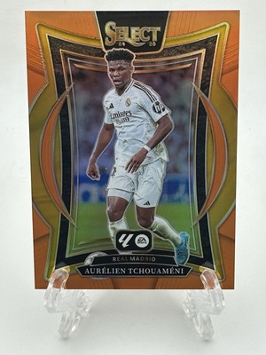 2024-25 Panini Select La Liga /30 Aurelien Tchouameni Orange Prizm Real Madrid