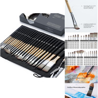 Acrylfarben Pinselset 25 StüCk Flach Filbert Rund FäCher Liner Eck