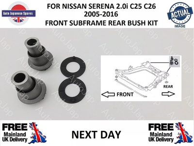 FOR NISSAN SERENA 2.0i C25 C26 FRONT SUBFRAME REAR BUSH KIT | eBay