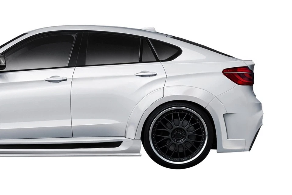 For BMW X6 15-19 Aero Function 114158 AF-1 Style Rear Fender Flares Unpainted Foto 2 de 4