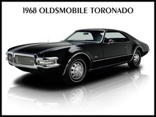1968 Oldsmobile Toronado In Black New Metal Sign 9x12 Ships Free