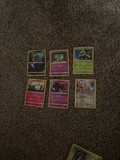 Lot of 6 Pokémon Cards: Carvanha 162/264, Shuppet 063/185, Cacnea 004/072, Cuti