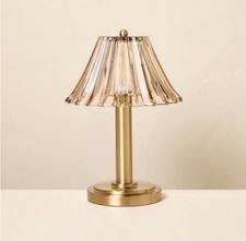 Glass Shade Table Lamp Tan - Hearth Hand with Magnolia Christmas 2025