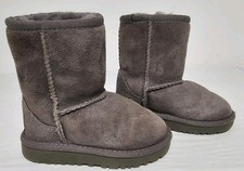 Genuine UGG 5251T Toddler Classic Short Boots Sheepskin Lined Grey Boots Size 7