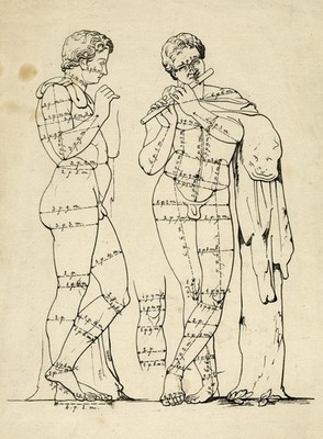 Antique Print-Art-A drawing exercise with a classical statue-Anonymous-ca. 1825