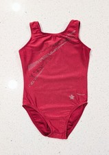 CHRISTMAS RED Destira Gymnastics Dance Leotard Child Small Mystique XMAS defect